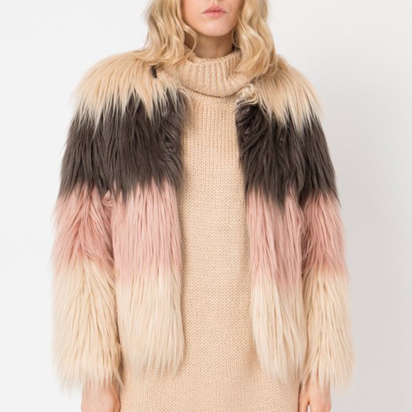 Pia Rossini | Callaghan Coat | Colour-block | Ivory, Grey, Blush | Various Sizes - Picture 4 of 4